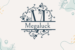 Rosalyn Circle Split Monogram - Floral Serif Split Monogram Product Image 2