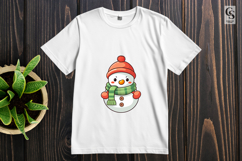 Cute Snowman Clipart Sublimation PNG Product Image 3