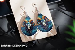 Stained Glass Aries Zodiac flowers Earring Design Product Image 1