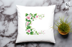 Floral Border Frame Clipart Sublimation PNG Product Image 3