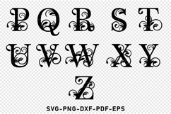 Flourish Monogram Alphabet Letters SVG Laser Cut File Product Image 3