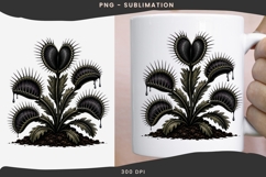 Gothic venus flytrap png design for T-shirts Product Image 3