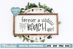 Forever a beach girl SVG, Summer Sign Svg, Beach Svg Product Image 1