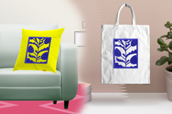 Bold Blue Floral Frame Embroidery Design Product Image 3