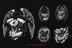 10 Bundle Dark Art V Twin Engine Biker Motorcycle Torque Product Image 5