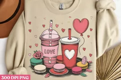 Love PNG, Coffee Valentine Sublimation PNG Product Image 3
