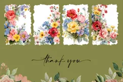 Floral Towel Designs, Watercolor Wildflowers Towel Kitchen Product Image 3