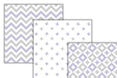 Purple, Gray and White Digital Papers Product Image 3