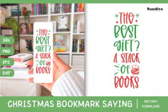 Christmas Bookmark Saying SVG For Book Lovers - Best Gift Product Image 1