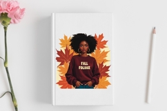 Motivational Autumn melanin woman png Product Image 3