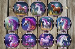Unicorn &amp; flowers | car coaster &amp; key chain design bundle Product Image 3