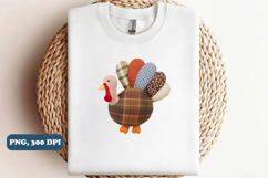 Thanksgiving Png Patchwork Turkey Png sublimation Product Image 4
