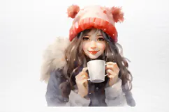 Christmas Little Girl Sublimation PNG Product Image 3