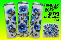 Embroidered Flower Pattern Tumbler Wrap - Spring Bliss Product Image 1