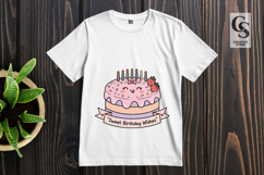 Cute Birthday Cake Clipart Sublimation PNG Product Image 3