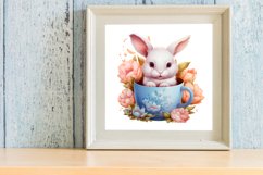 Easter Coffee Cup Sublimation Clipart, Watercolor Clipart Product Image 3