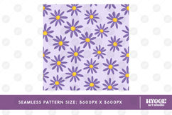 Retro Flowers Seamless Pattern Bundle Floral Png Sublimation Product Image 3