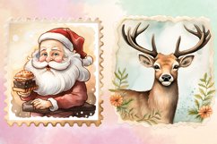 Christmas Postage Stamps Sublimation Bundle, Christmas PNG Product Image 4