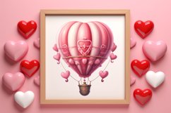 Retro Valentine Watercolor Clipart, Pink Valentine Product Image 3