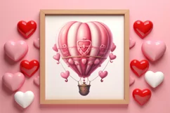 Retro Valentine Watercolor Clipart, Pink Valentine Product Image 3