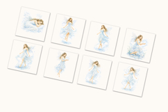 Air Fairy Watercolor Clipart, 24 PNG Product Image 4