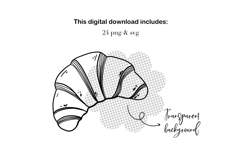 Hand Drawn Paris Clipart, French Aesthetic Line Art PNG SVG Product Image 4