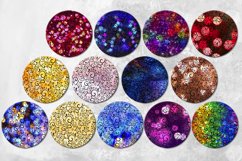 Floral ornament | 26 Round earring sublimation designs, PNG Product Image 3