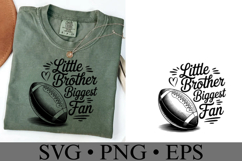 Little Brother Biggest Fan Svg | Game Day Svg | Shirt Svg Product Image 3