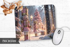 Enchanting Nutcracker Scene in Pink and Gold Mouse Pad PNG Product Image 1