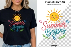Summer Begins PNG | Cute Summer Sun Design | Happy Summer Product Image 3