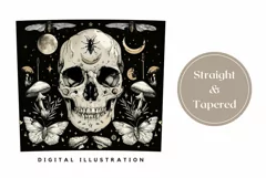 Vintage Skull Tumbler Wrap Design, Mystical Tumbler Template Product Image 3