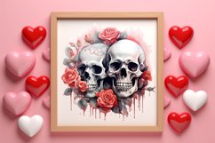 Valentines Day Skull Clipart, Christmas Clipart Product Image 3