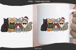 Cute Christmas cats png design for T-shirts Product Image 3