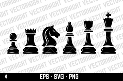 Illustration of chess figures on white background. Design Product Image 3