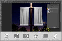 Flag Street Banner Night Product Image 2