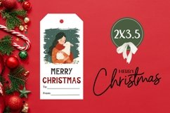 Christmas Girl Gift Tags, Christmas Lamb Gift Tag PNG Product Image 3