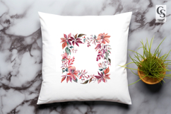 Pink Floral Frame Clipart Sublimation PNG Product Image 3