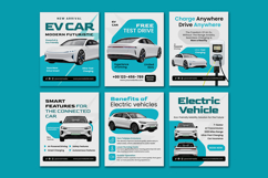 Modern Electric Vehicle EV Car - Social Media Kit Product Image 3