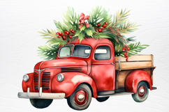 Christmas Cars Watercolor clipart PNG Product Image 3