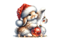 10 Christmas Bunny PNG Clipart Bundle High Quality 300 DPI Product Image 4