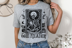 The Reader Club SVG PNG Skeleton Reader Gothic Book Lover Product Image 3
