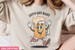 Let&#039;s get hazy PNG, Funny Beer Quotes Sublimation PNG Product Image 3