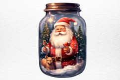 Christmas in Jar Watercolor Clipart PNG Product Image 3