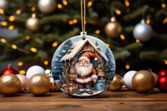 Blank Circle Christmas Ornament Mockup | Sublimation Mockup Product Image 2