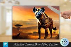 Hyena Background Cutting Board Sublimation Design Product Image 1