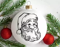 Santa face Christmas svg, png Santa print for Cricut Product Image 3