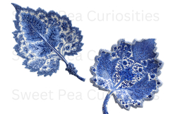 Blue Toile, Ephemera, PNG, Clipart, Junk Journal, flowers Product Image 3