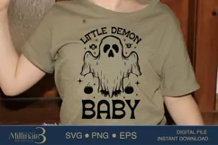 Little Demon Baby SVG PNG Sublimation |Boo Witch SVG| Baby Product Image 3