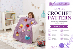 Snack Applique Crochet Snuggle Sack Pattern PDF Product Image 9