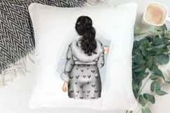 Cosy House Coat Girls Sublimation Bundle|6 PNG Files 300 DPI Product Image 4